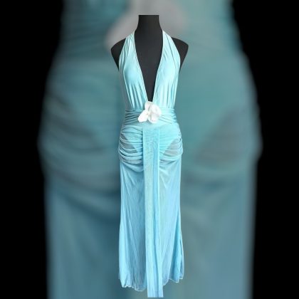 Blue Mesh Two piece Beach wear