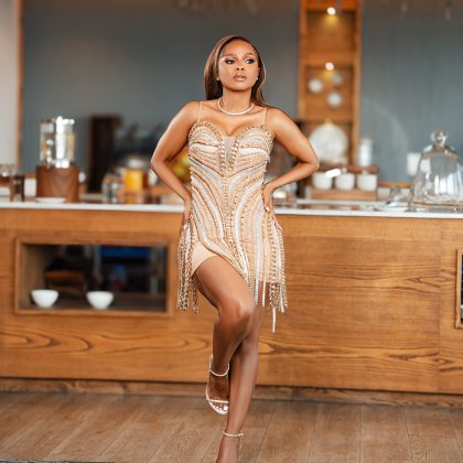Golden Chained Min Cocktail Dress