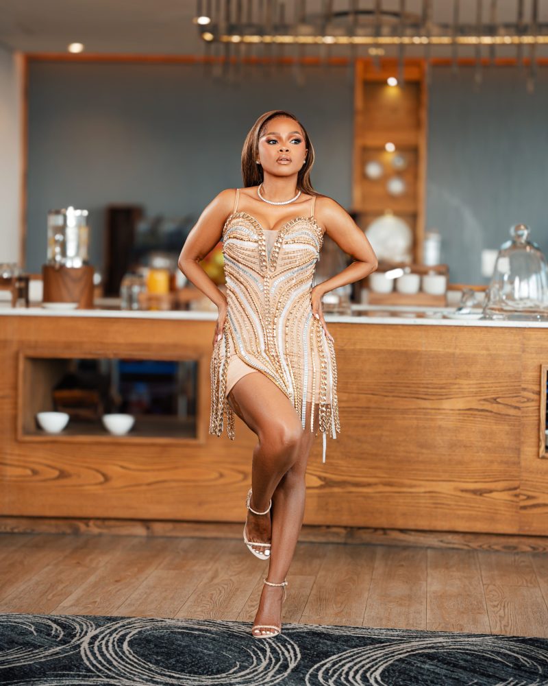 Golden Chained Min Cocktail Dress
