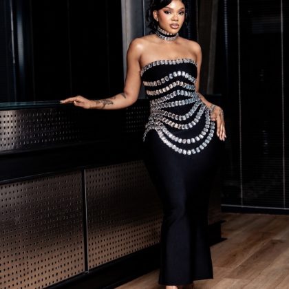 The Crystal Cascade Bandage Dress