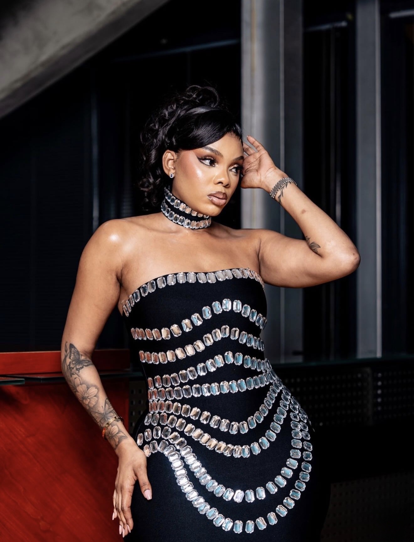 The Crystal Cascade Bandage Dress - Image 3