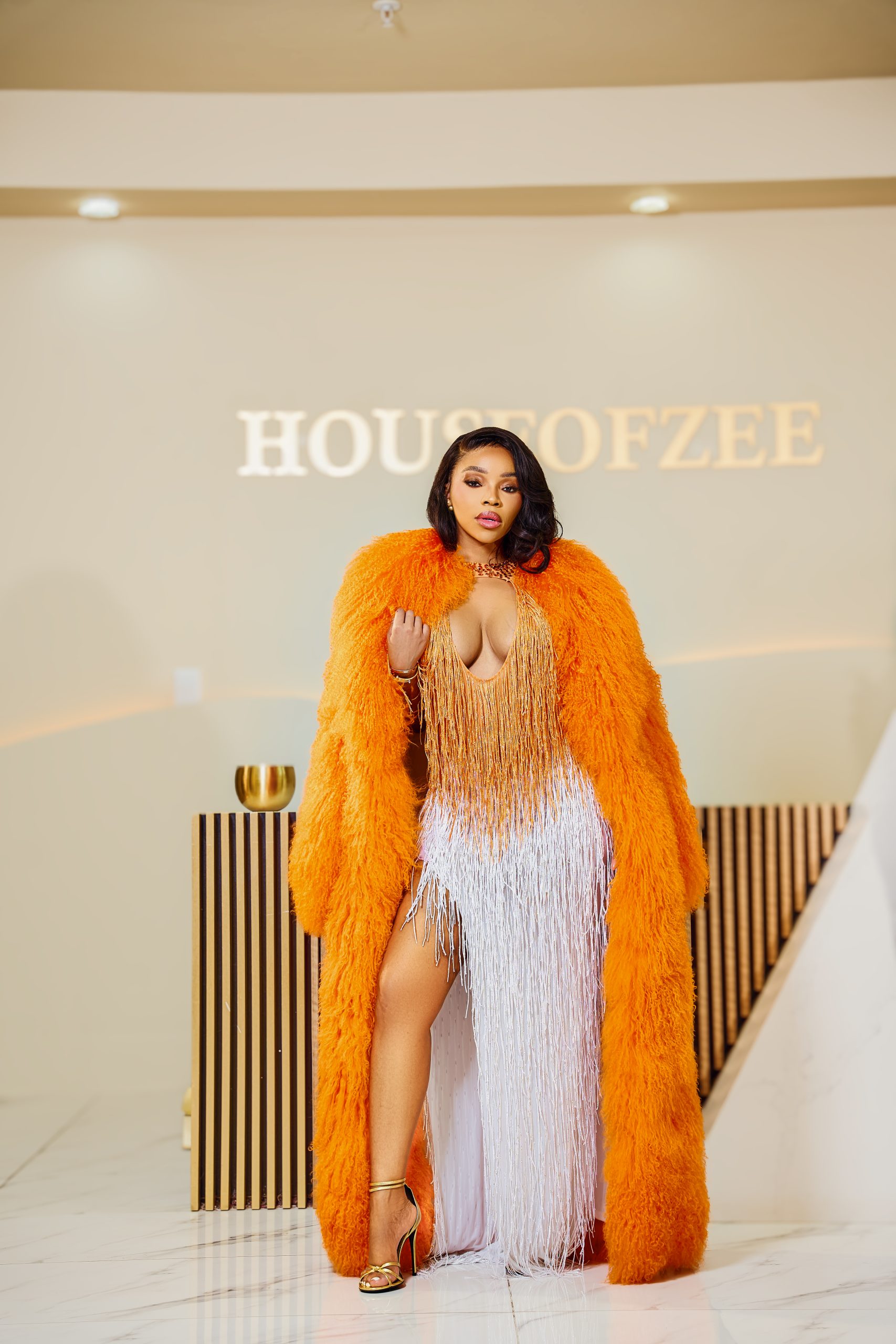 The Golden Hour Lamb Fur Coat - Image 3