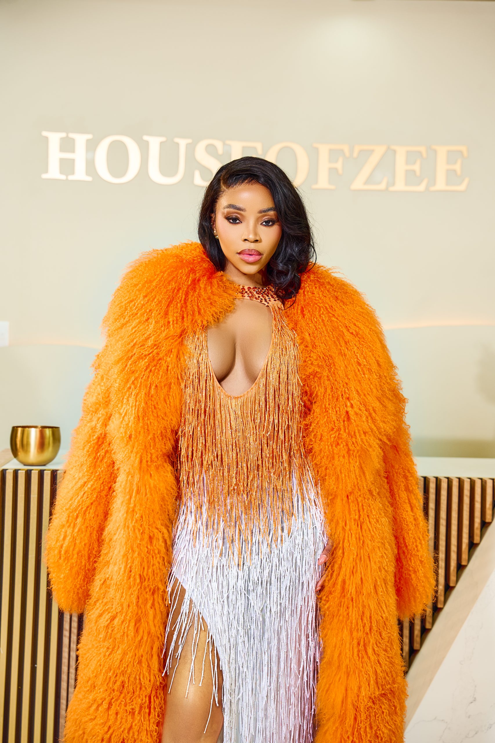 The Golden Hour Lamb Fur Coat