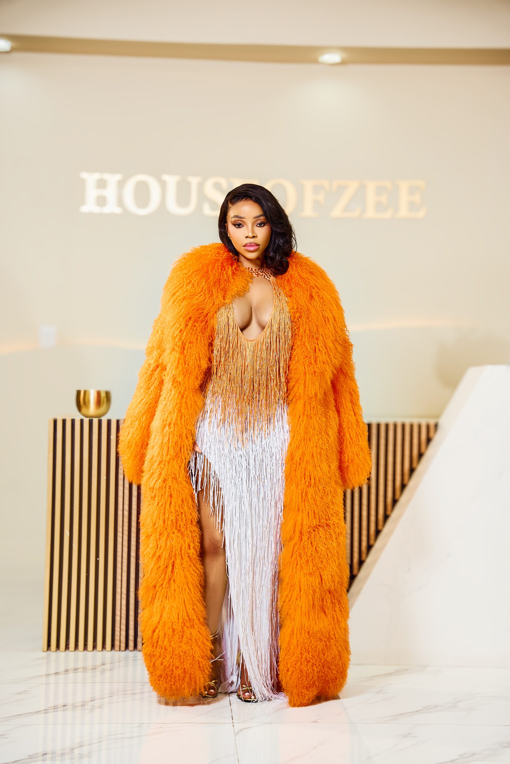 The Golden Hour Lamb Fur Coat - Image 2
