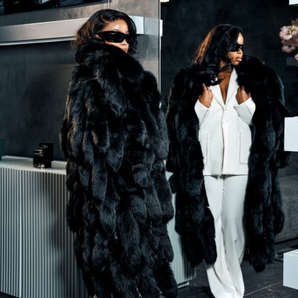 The Noir Majesty Fox Fur Coat